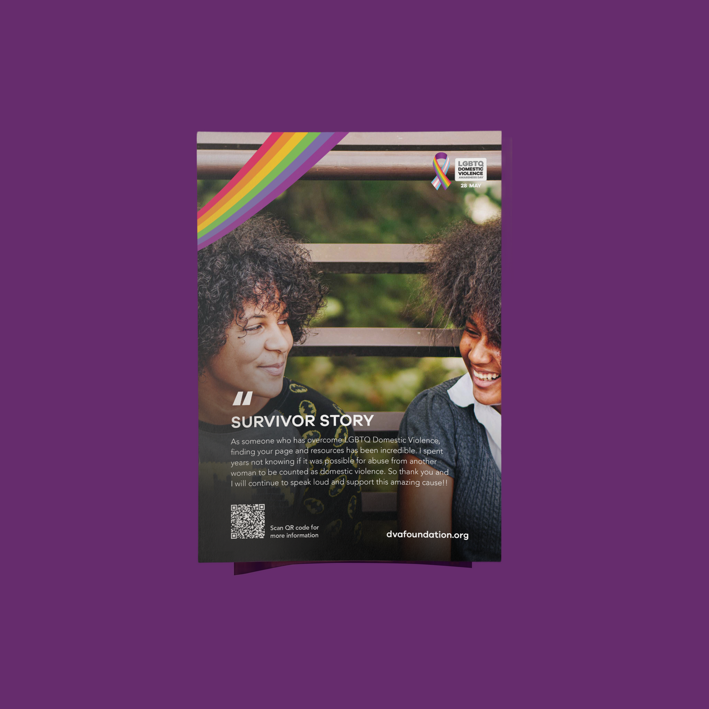 LGBTQ DVA Day Survivor Story Poster