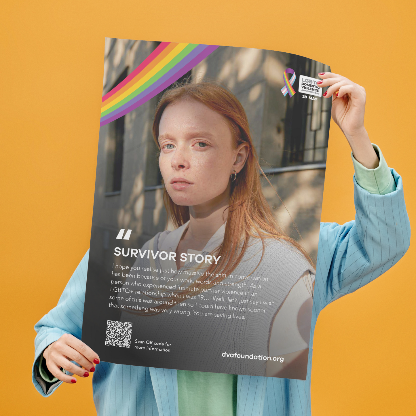 LGBTQ DVA Day Survivor Story Poster