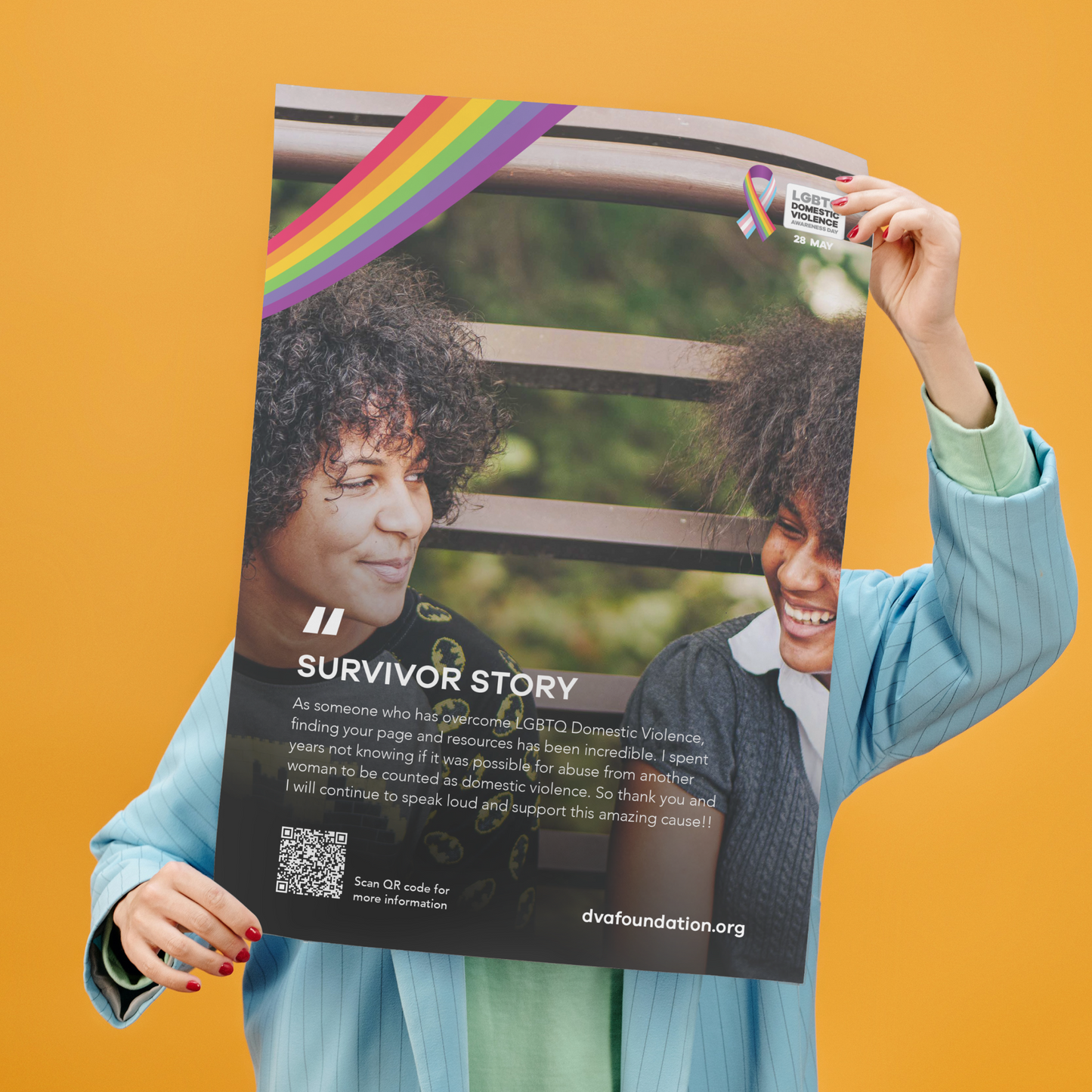 LGBTQ DVA Day Survivor Story Poster