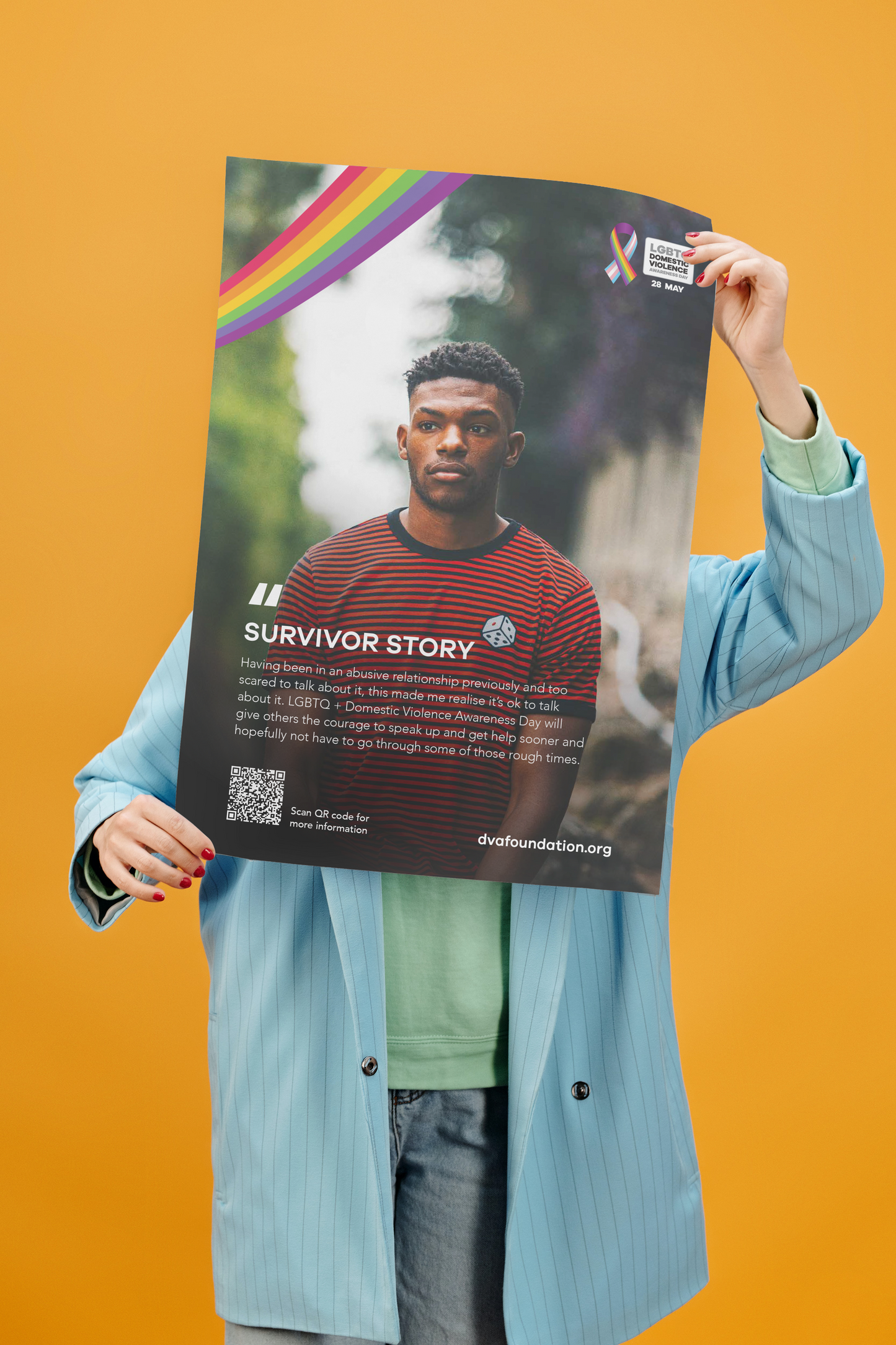 LGBTQ DVA Day Survivor Story Poster