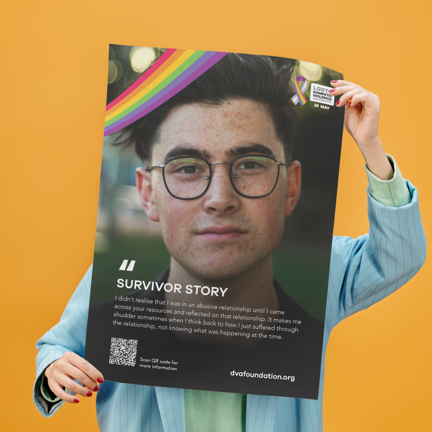 LGBTQ DVA Day Survivor Story Poster